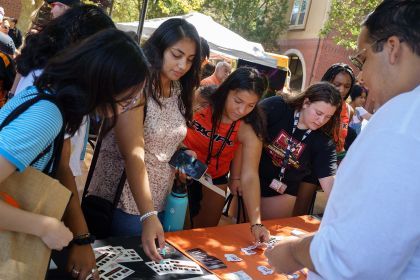 Students learn about clubs at Pacific Friday.